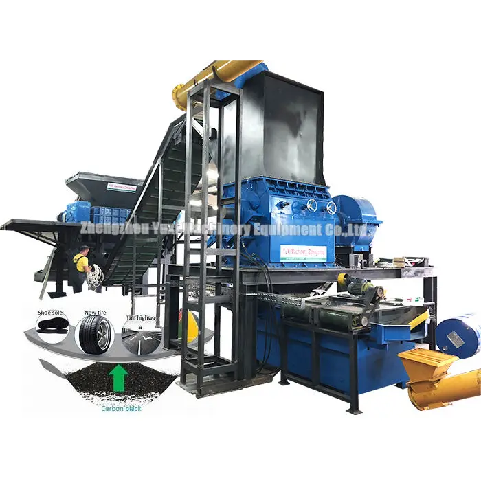 Low price double shaft small various cutting board plastic bucket rubber scrap metal rubber tire shredder