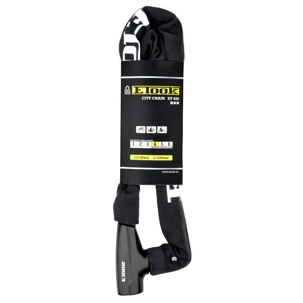 
High-cost -performance 1 meter Mountain Electric Bike Lock Chain Lock with 6 mm Square Chain 
