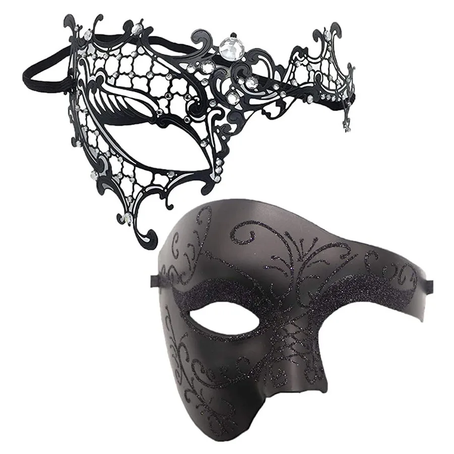 High Quality Venice Masquerade Half Face Illusion Mask Halloween Draw Masquerade Mask Party Decoration