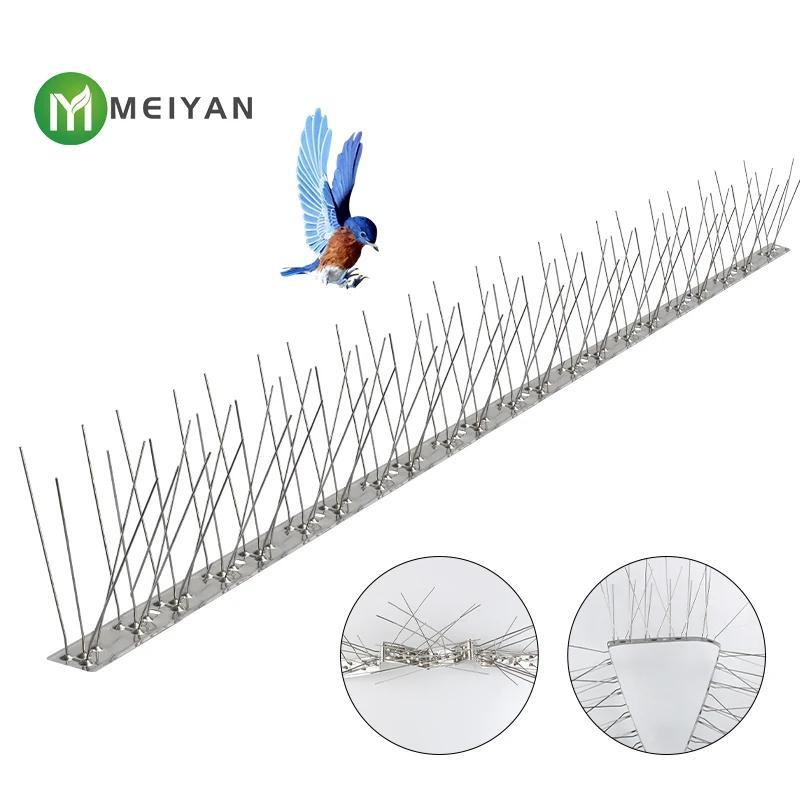 Outdoor 304 stainless steel anti bird thorn fence spike defense against birds
