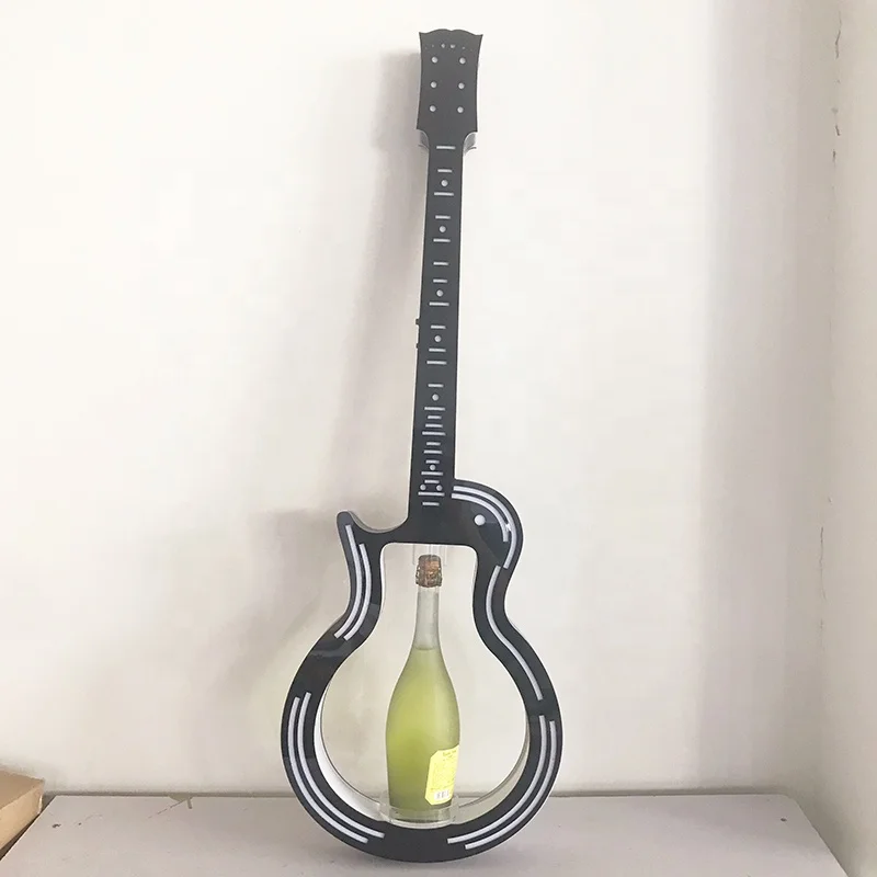 Логотип под заказ акриловая гитарная бутылка Презентер Glorifier VIP держатель для вина шампанского светодиодная презентатор бара ночной куб