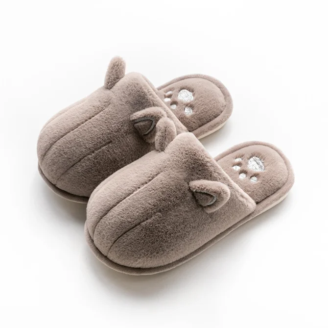 Cloth art plush cotton slippers lovely female winter non-slip lovers home warm home indoor cotton-padded shoes