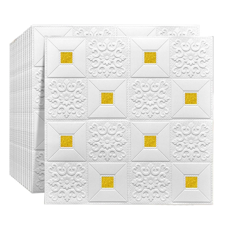 gold paper self-adhesive ceiling 3d wall paper sticker home decoration