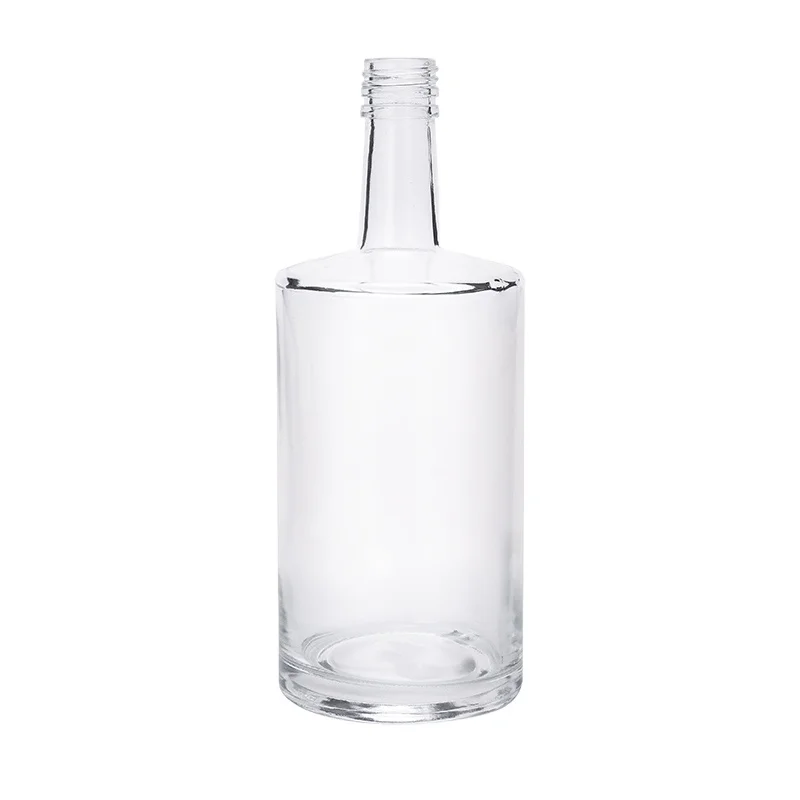 2023 New Trend Fancy Wholesale Exquisite design Vodka Liquor Glass Bottle 500ml 750 ml Clear Glass Bottle with cork