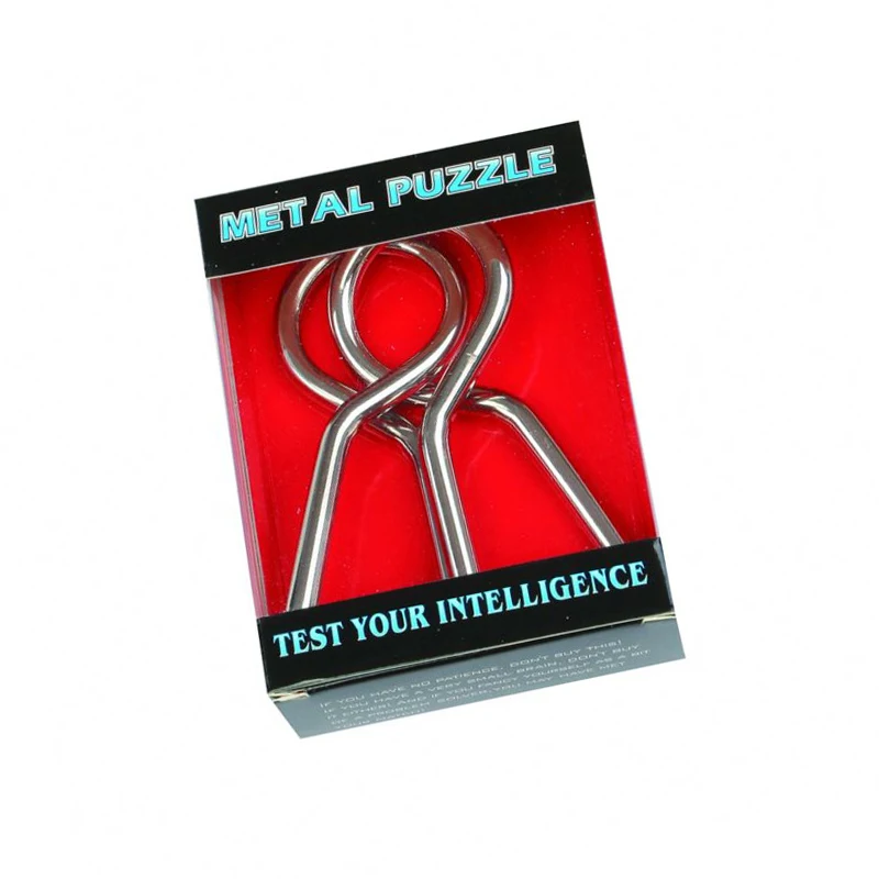 Kids Adults Iq Test Mind Game Toys Brain Teaser Metal Wire Puzzles