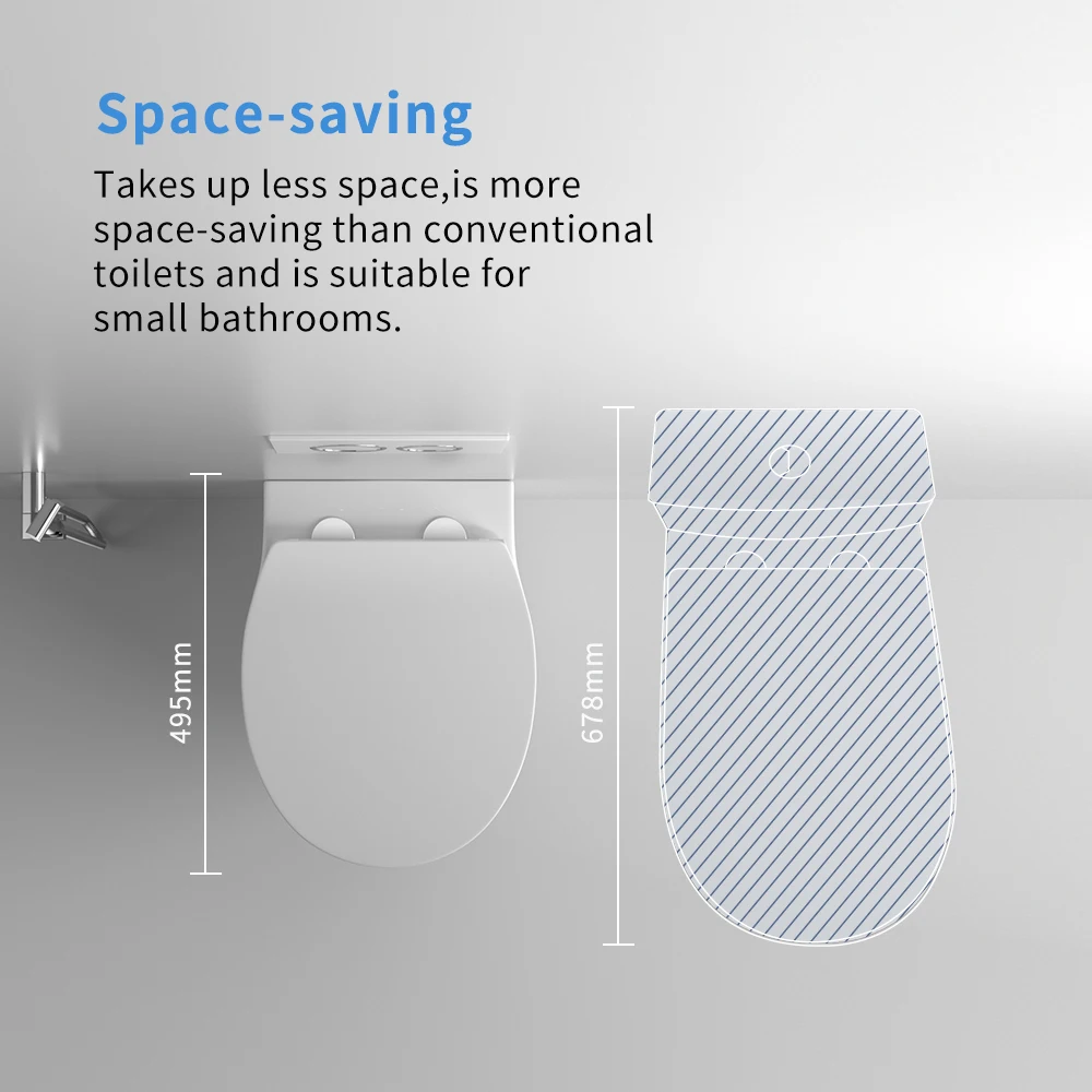 BTO European wc Vaso Sanitario wall mount p-trap Toilet  wall hung toilet with tank Rimless with concealed cistern
