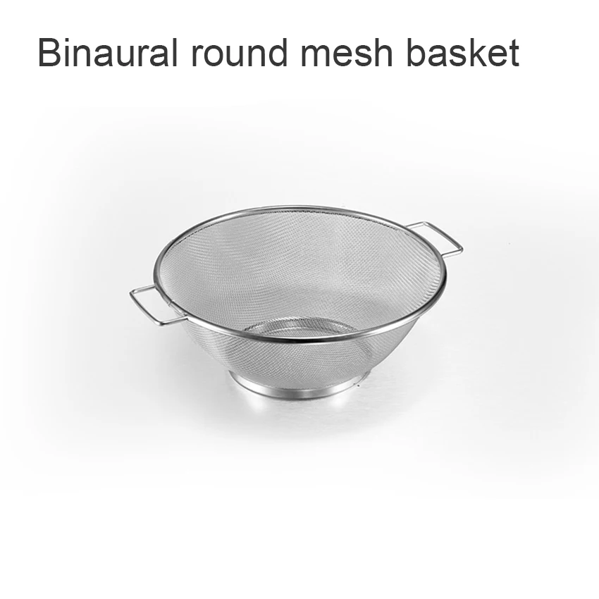Modern Custom Stainless Steel Food Grade Vegetables And Fruit Drain Strainer Basket Sink Sieve Mesh Strainer