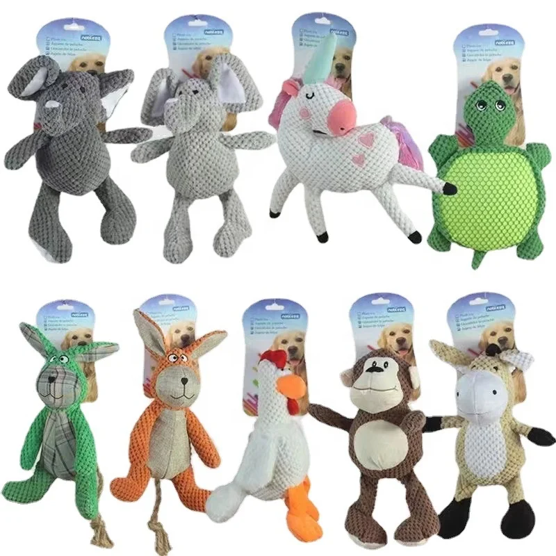 Squeaky Dog Toys Cute Stuffed Elephant Durable Plush Toys for Large Breed Dog Chew Toys for Small Medium Large Dogs