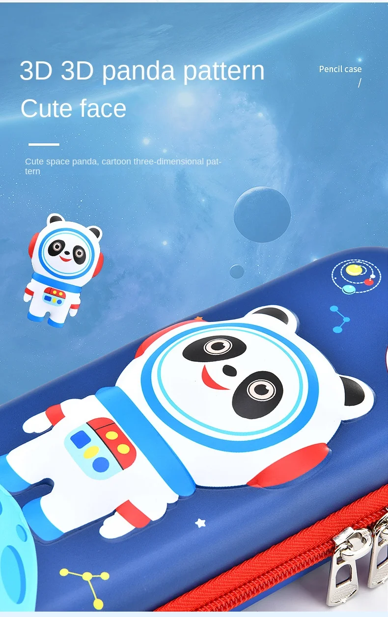 Christmas gifts Space design 3D eva pencil case pencil case packing zipper durable plastic eva pencil case