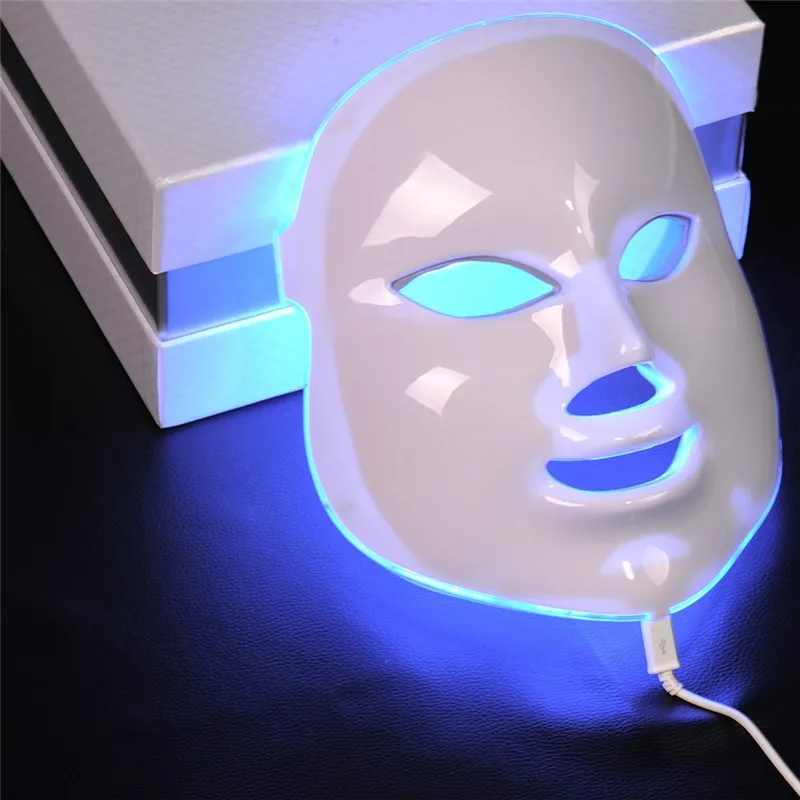 Manufacturer Wholesale 7 Color Led Photon Light Therapy Machines Home Use Face Facial Beauty Mask with Neck for Facial Skin Care