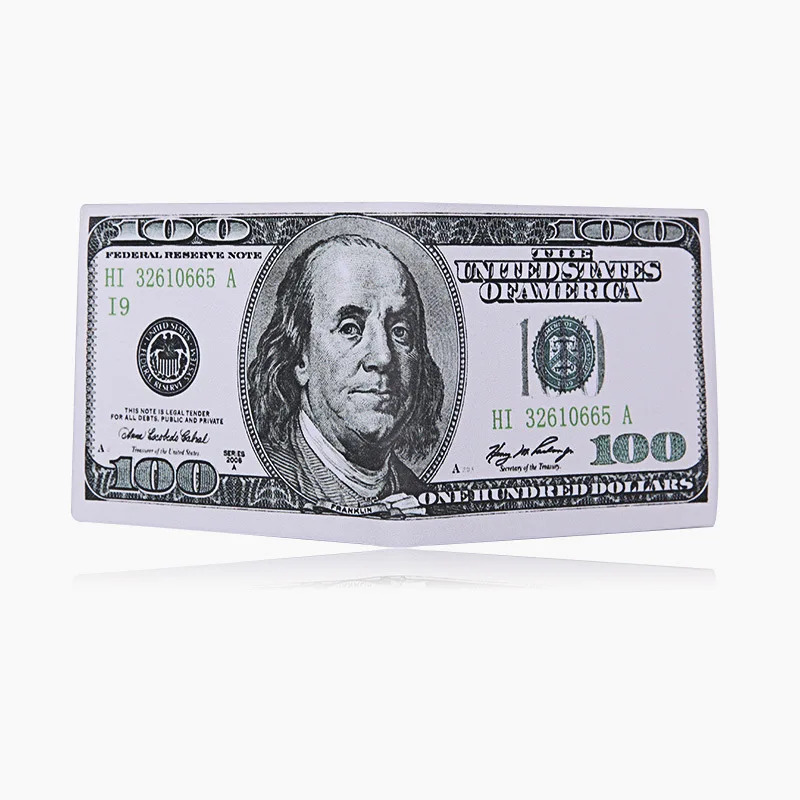 
Manufacture wholesale cheap hot sell men money print bill wallet pu 