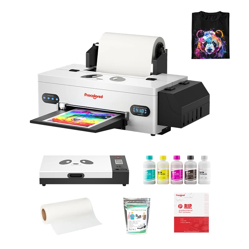 Free Shipping Procolored 3d Inkjet Printer Machine Imprimante DTF A3 L1800 R1390 Digital Printer Printing Machine