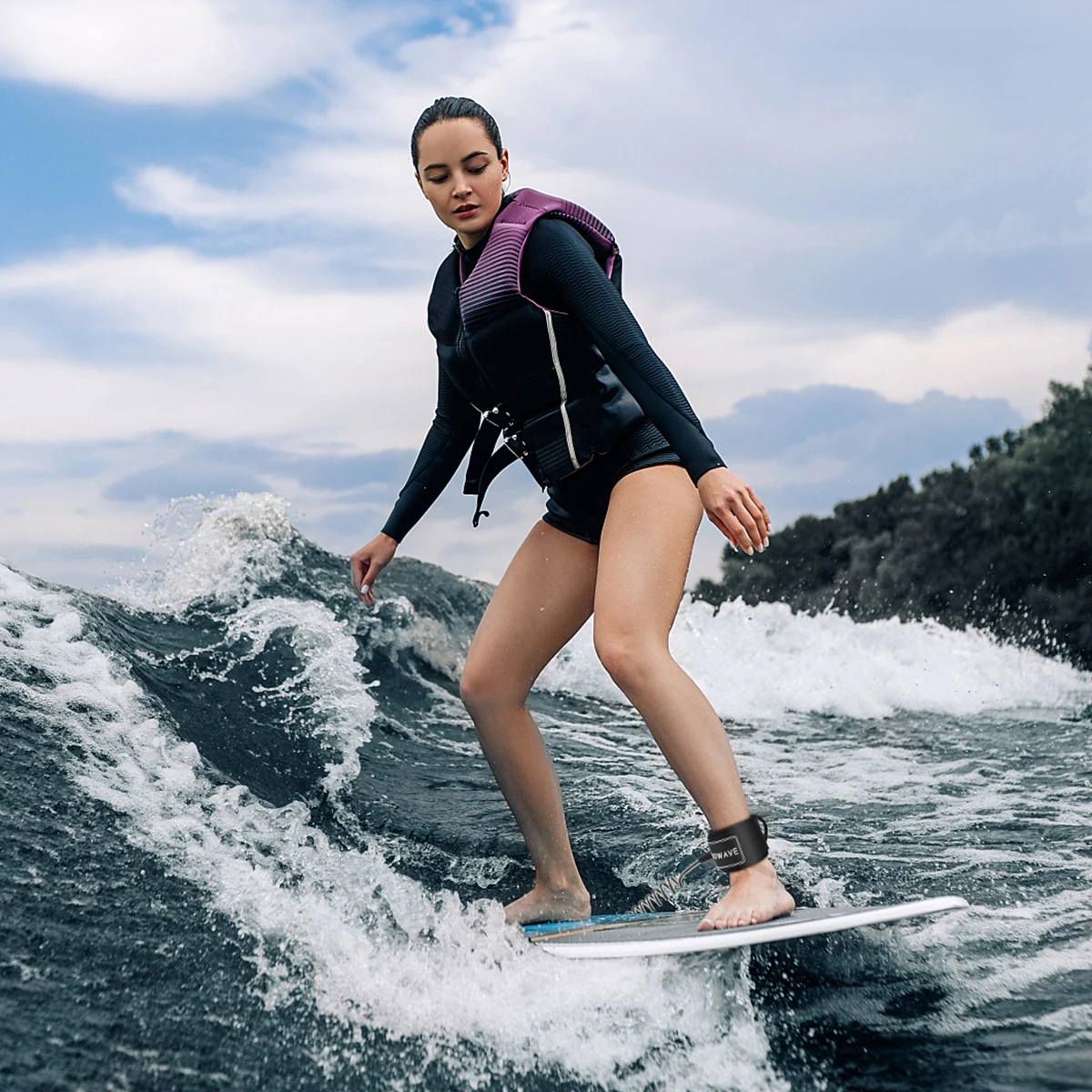 Woowave Factory Wholesale Surfboard Leash with Coiled Customize Logo Multi Color