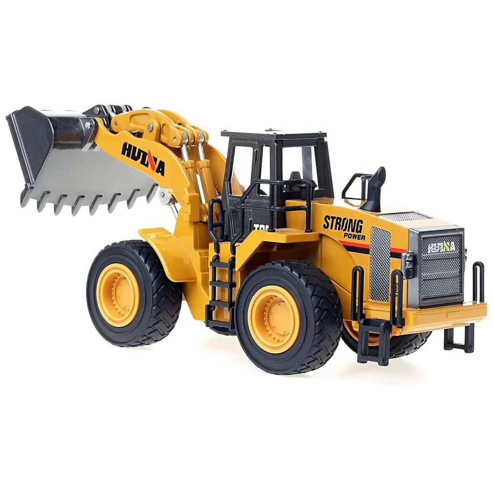Huina 1913 1/40 Scale Diecast Four Wheel Loader Truck Toy Metal Construction Equipment Bulldozer Models For Kids