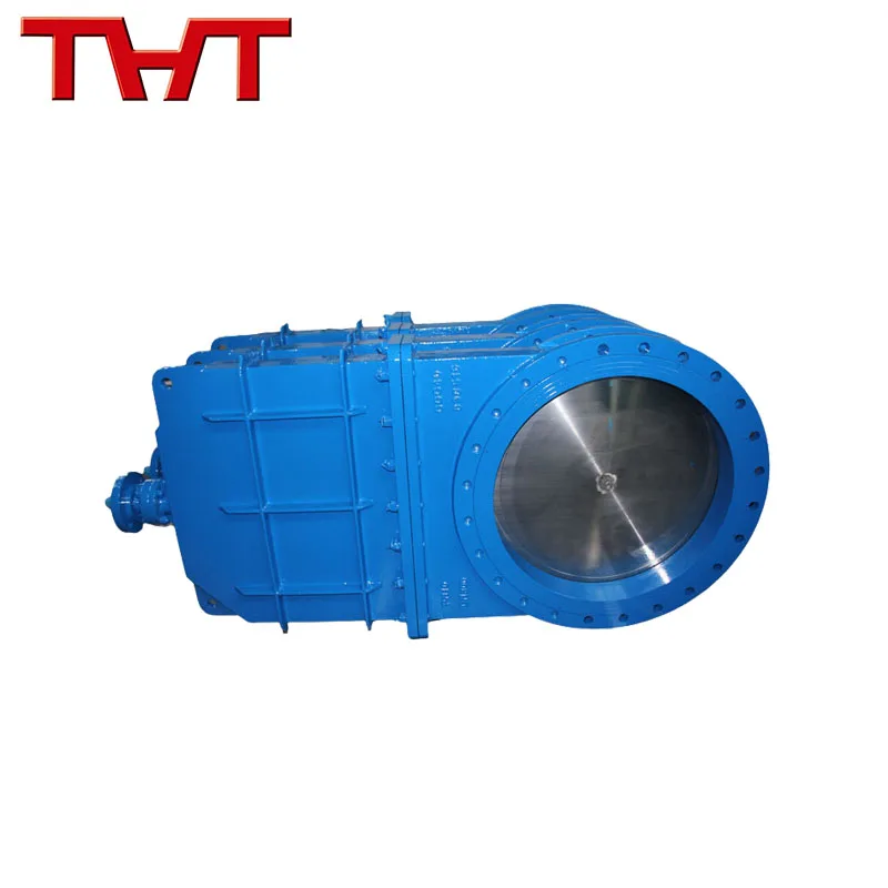 large size bi- directional carbon steel welding bevel gear knife gate valve