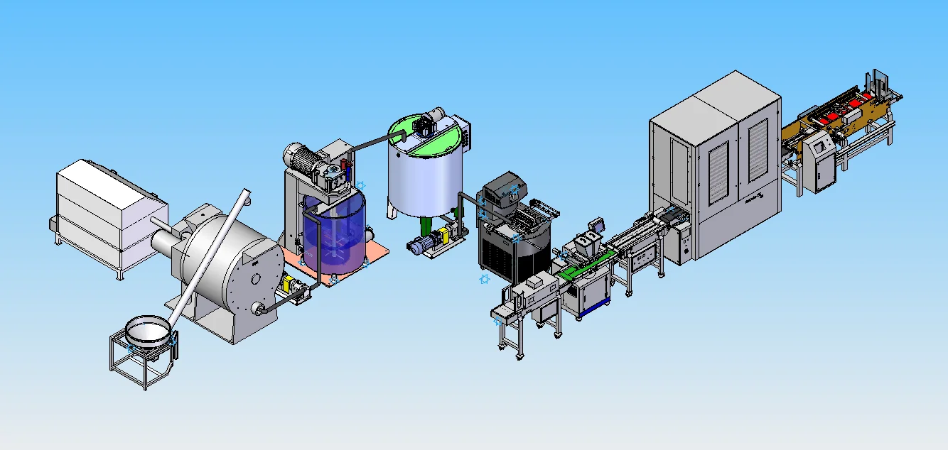 LST 8/32 nozzles small factory lab use Chocolate  Moulding Line mini One Shot Chocolate depositing machine