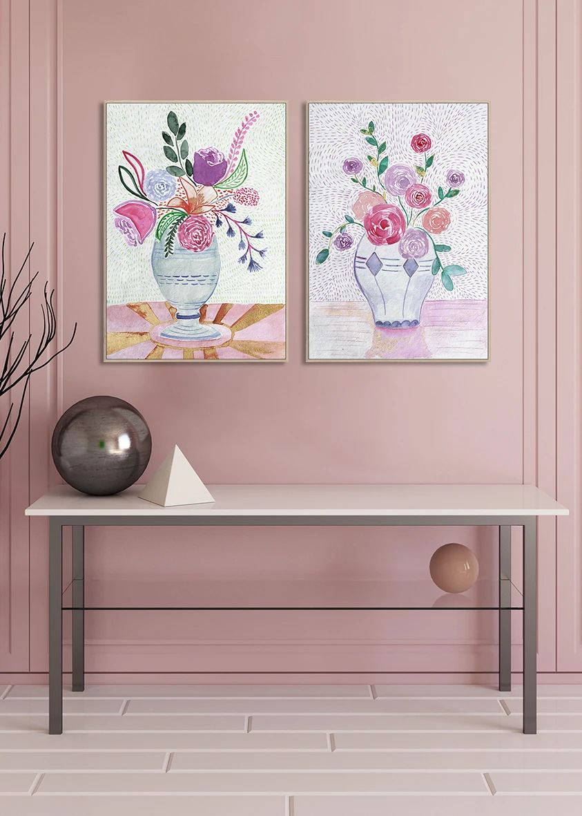Nordic Designs Canvas Art Paintings for Wall Decoration Framed Picture Paintings Wall Art Set for Living Room Bedroom