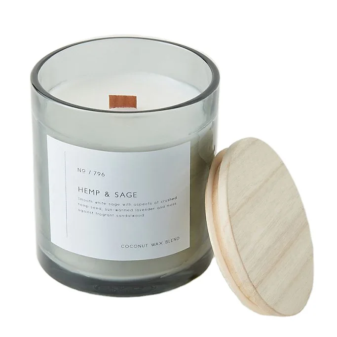Low Price Wholesale 200ml 300ml 375ml Custom Color Frosting Glass Candle Jars With Wooden Lid