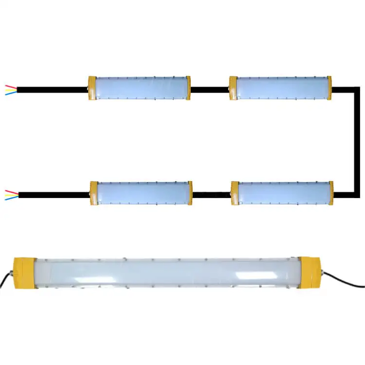 Ex Db Iib Tb IIC ATEX Linear Tube Strip Light for Airport Night Operations Railway Electricity Metallurgy Areas Stations Project