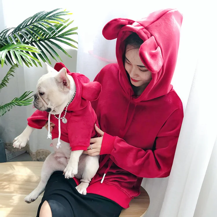 Luxury matching dog and owner clothes warm Autumn Winter dog apparel fashion chic velvet matching dog and owner clothes