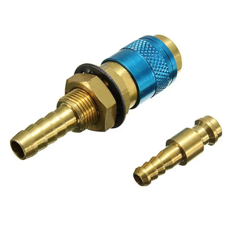 Cooled Gas Adapter Quick Connector Fittings for MIG TIG Welding Torch Adapter Quick Hose Connector Fitting