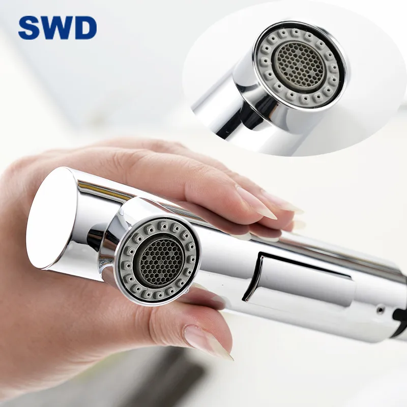 Bathroom Chrome Pull Out Press Zinc Brass Wash Basin Faucet Mixer Hot Cold Water Tap Faucets List