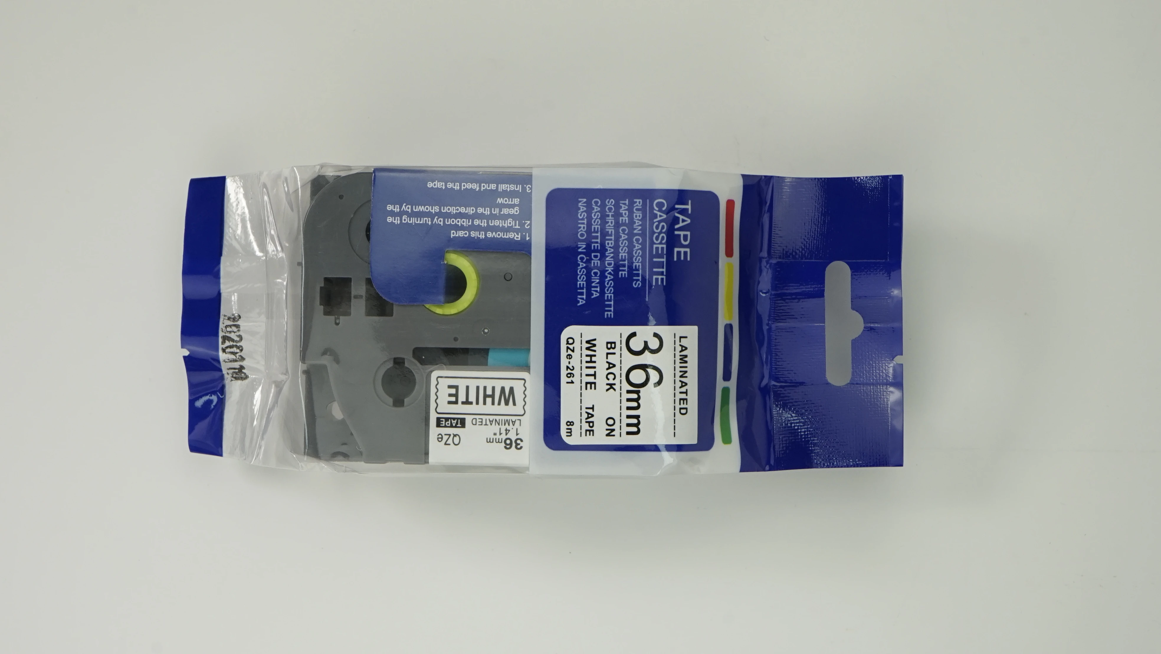 Compatible 12mm Tze 231 laminated label cassette for   printer tze-231 tze 231 tz231