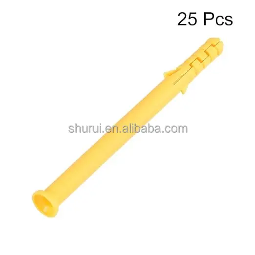 Screw Fastener Plastic Anchor Wall Plastic Pipe Nylon Expansion Bolt Plastic Expansion Tube(100pcs)