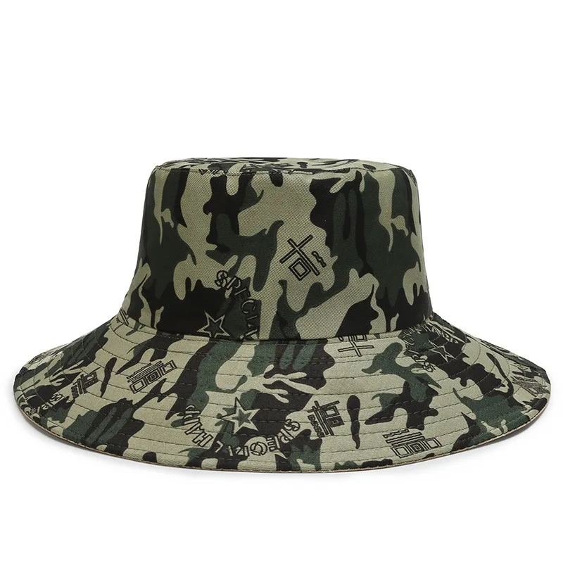 summer outdoor quick drying camo jungle sun hat sunscreen fishing hat camouflage print bucket hat for climbing