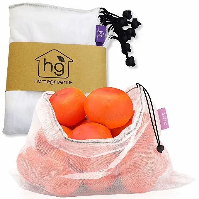 Нейлоновый полиэстеровый сетчатый мешок, многоразовые продуктовые пакеты для сохранения свежести овощей