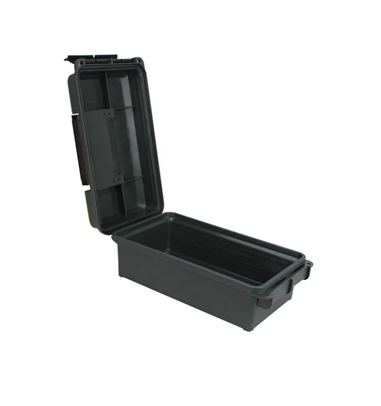 Small Hard Plastic Ammo can Rugged Storage Ammo Case Box with handle