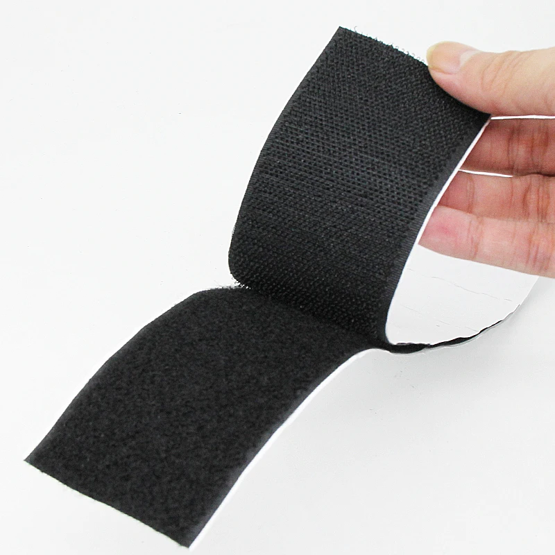 Hot Sales Window Screen Curtain Self-adhesive Tape 100% Nylon Back Adhesive Double Sided Velcroes Black White Colorful