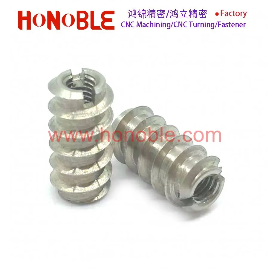 Stainless Steel Brass Hardened Steel Titanium Threaded Self Tapping Insert Nuts