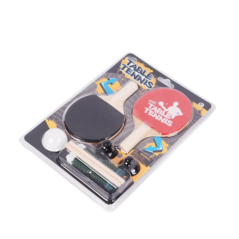 Factory custom provided professional table tennis racket set ,2 rackets 1 balls 1 net  ping pong paddles set for gift