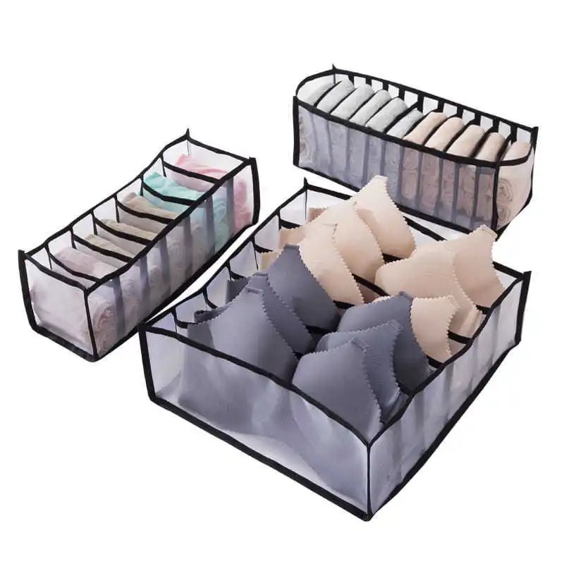 Wholesale Kitchen Storage Box Plastic Promotional OEM China Storage Boxes & Bins Foldable Organization Modern Folding Nylon 3pcs