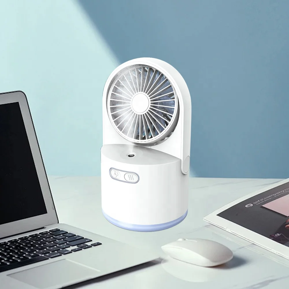 2000mah Battery Led light Humidifier USB Rechargeable Outdoor Water Spray Mist Bottle Portable Spray Mister Fan