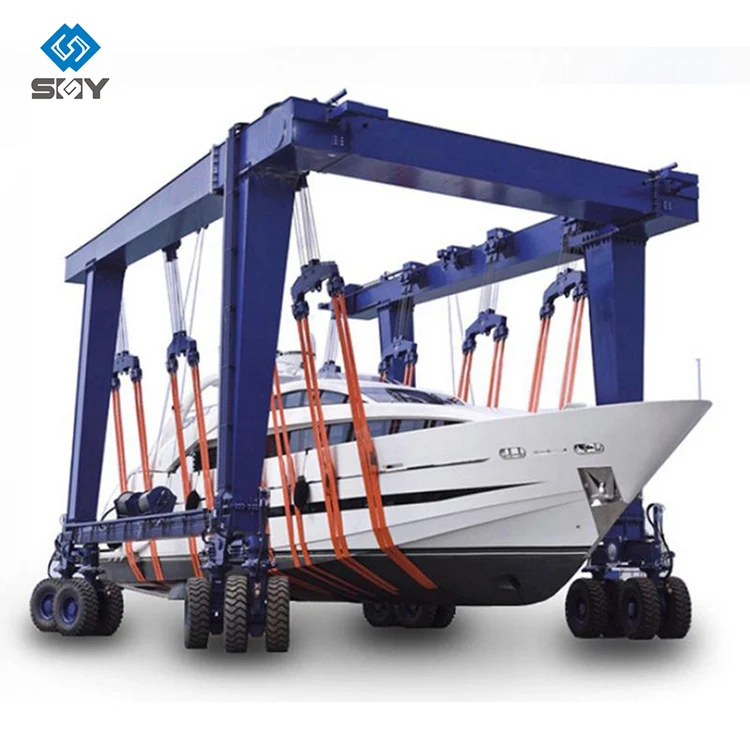 Gantry Crane 100t Mobile Boat Hoist 200t Yacht Travel Lift Crane Apply To Port or Shipbuilding Company