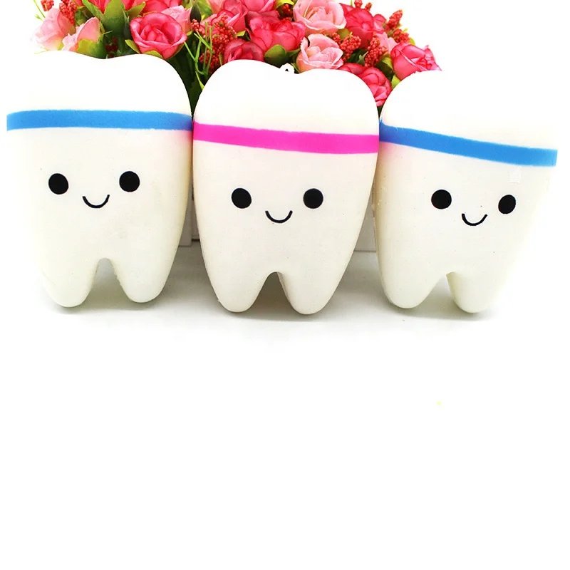 Slow tooth rebound toy Artificial tooth Squeeze toy PU Slow rebound toy