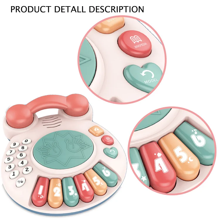 Battery Operated Baby Toy Phone Musical Kids Musical Telephone Toys With Light other baby toys
