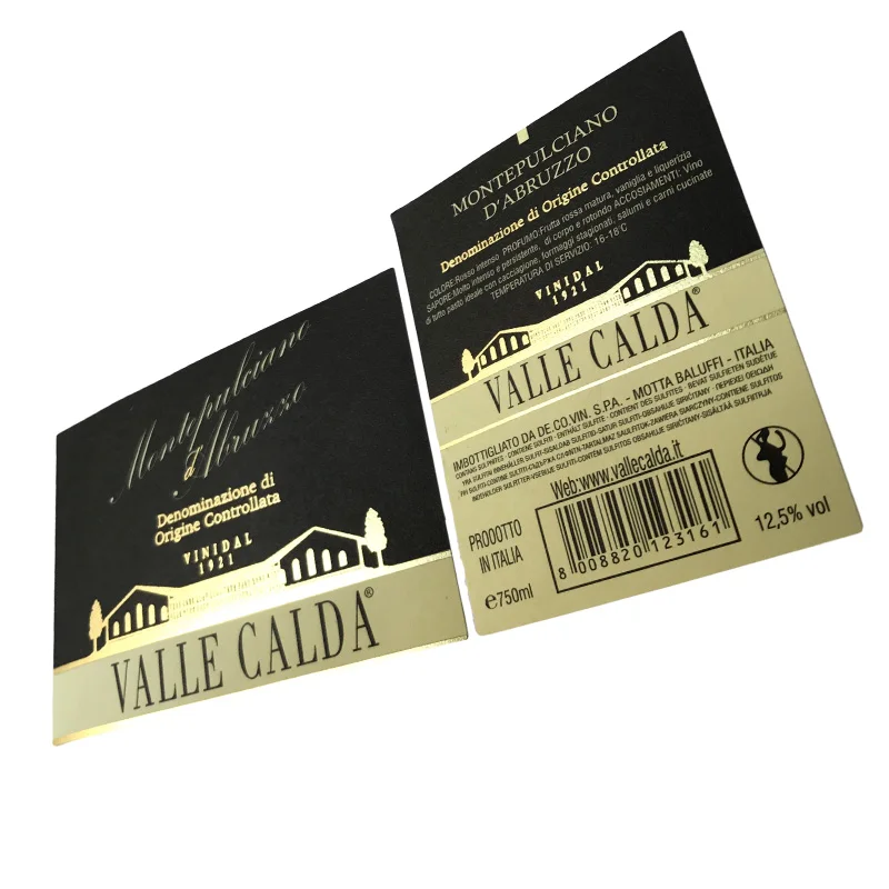 wine label custom private label red wine beer beverage waterproof self-adhesive wine bottle label