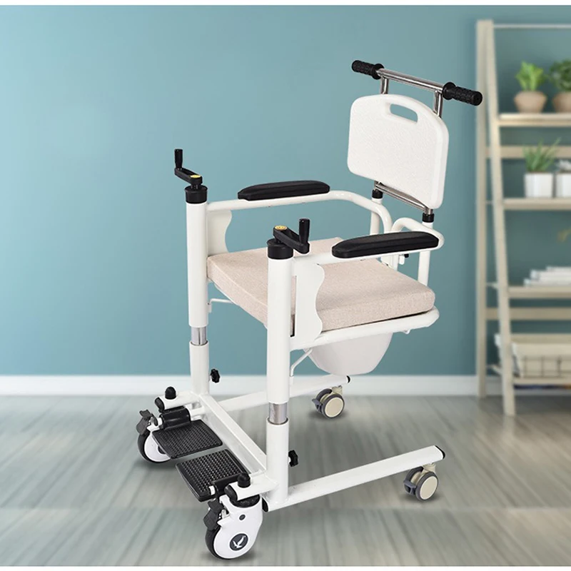 Hand Crank Control Lift and Foldable Transfer Trolley for Disabled & Paralyzed Patients Big Wheel Version Handicap Scooter