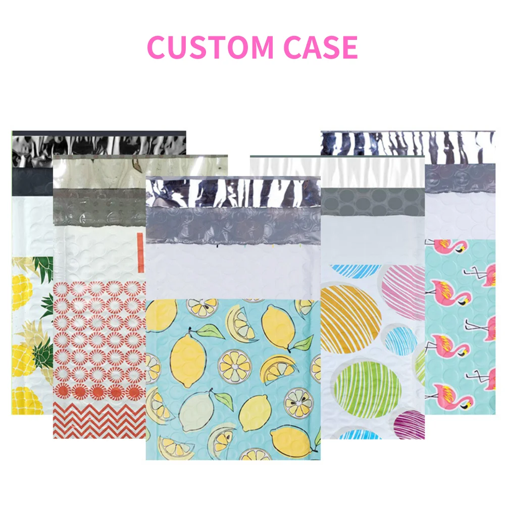 Eco-Friendly Poly Bubble Mailer Envelopes Polymailers Packaging Custom Shipping Mailers Mail Mailing Bags With Logo Wrap Padded