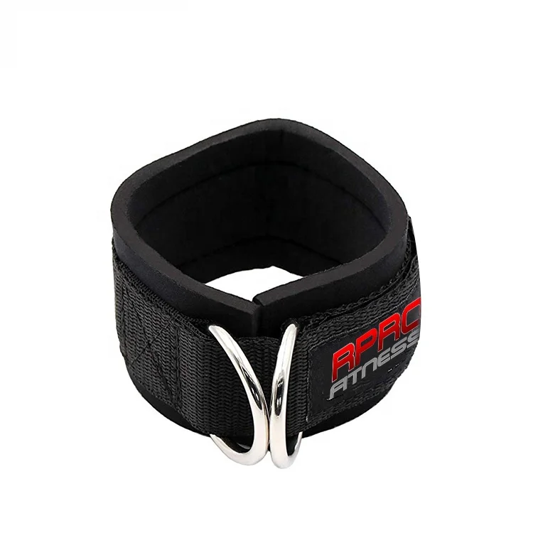 Customized Logo Ankle Strap Pink Neoprene Cable Ankle Straps For Cable Machines