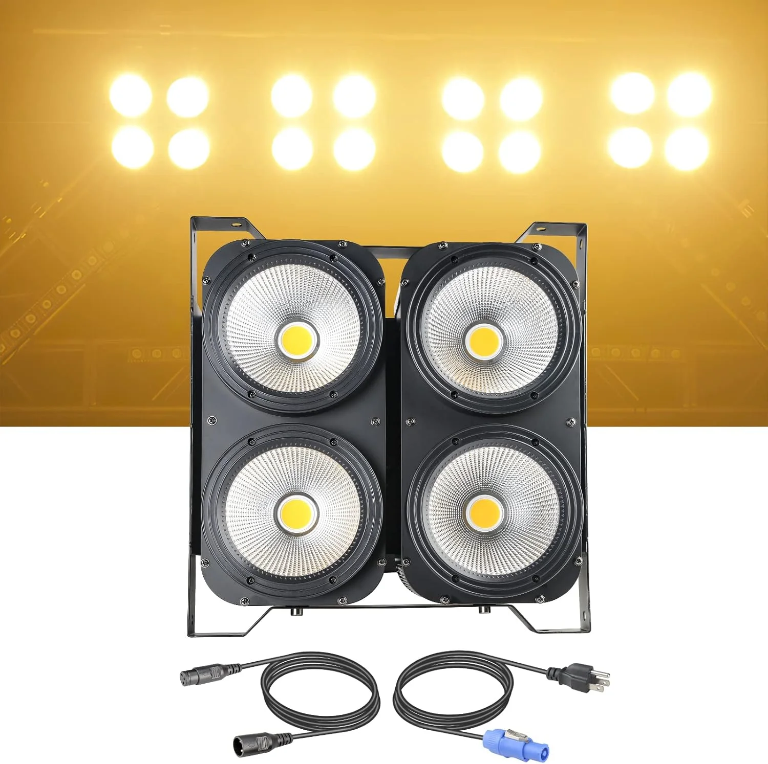 Сценический диджей 4 шт. 100 Вт 2 глаза 4*100 DMX 512 состривые шоры Cob светодиодный свет