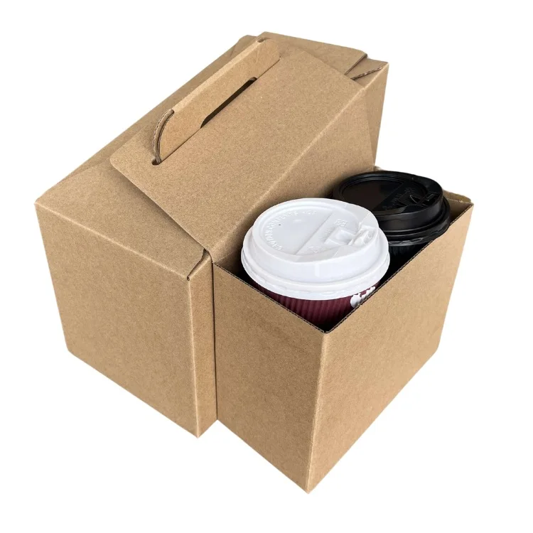 Custom disposable coffee dispenser boxes for catering,  to go container insulated portable coffee box servers with handle