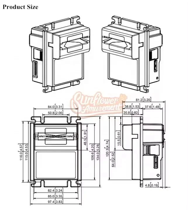 ICT Bill Acceptor TP74 70 77Bill Acceptor With Stacker For Vending Machine  ICTP70