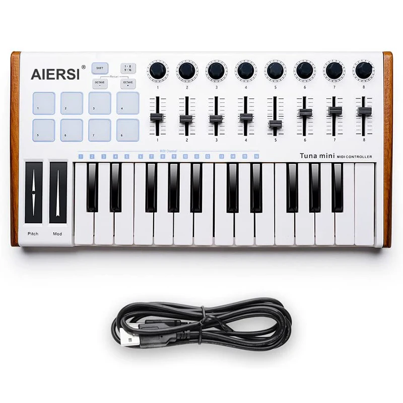Buy Aiersi brand PC Computer professional MINI 25 keys Midi Pad controller keyboard for Musical Song