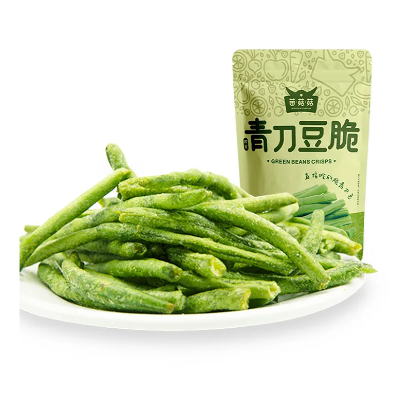 Wholesale Green Bean Chips Vegetable Chips Chinese Snacks Low Temperature Vacuum Snack