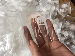 Durable multifunction storage pvc eva zip printed plastic zipper bag custom small transparent pouch packaging for pill