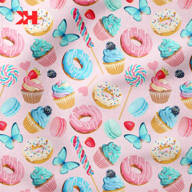 Хлопковая майка Kahn с цифровым принтом на заказ, спандекс, лайкра, ткань для одежды